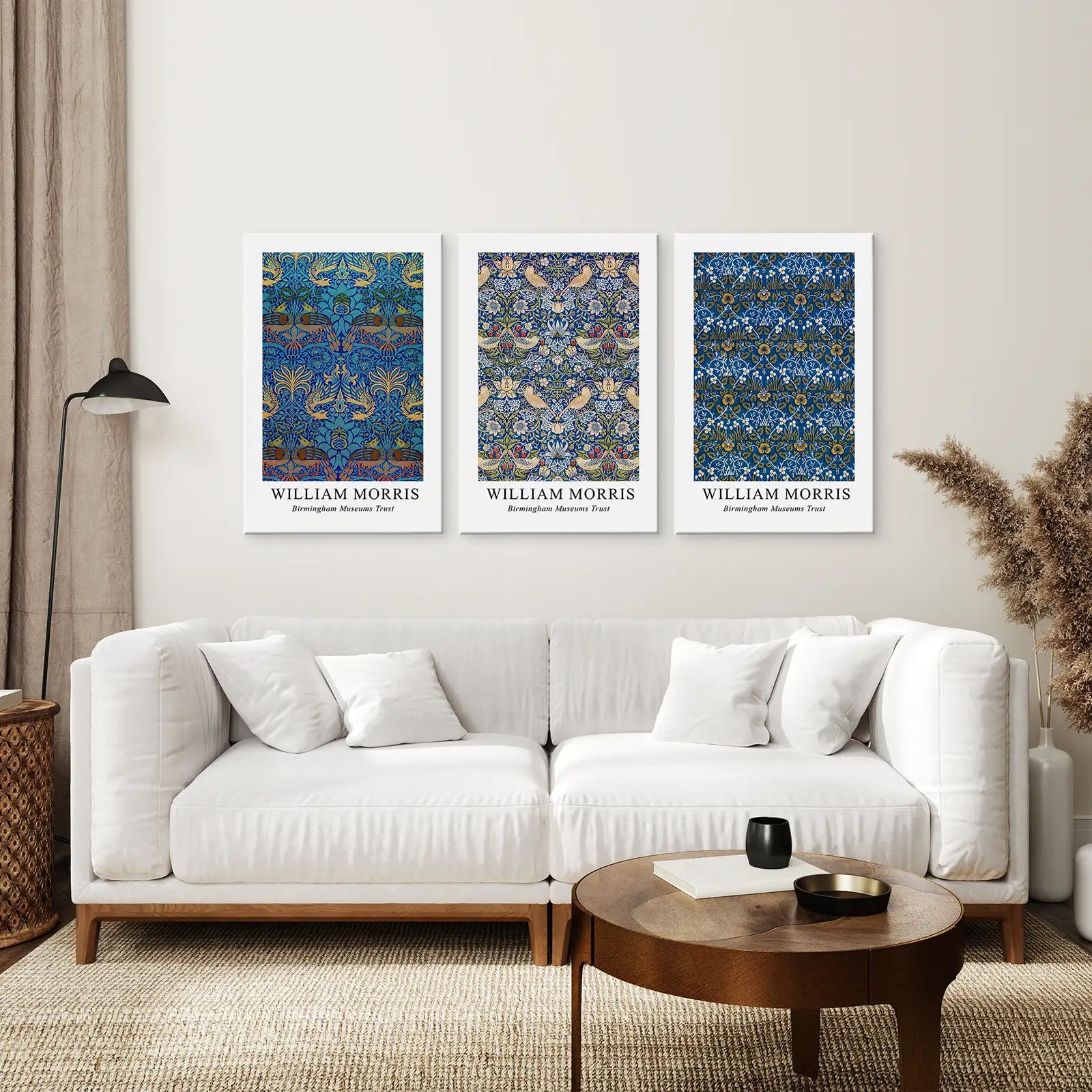Trendy Neutral Art Set of 3 William Morris Decor - Image 6
