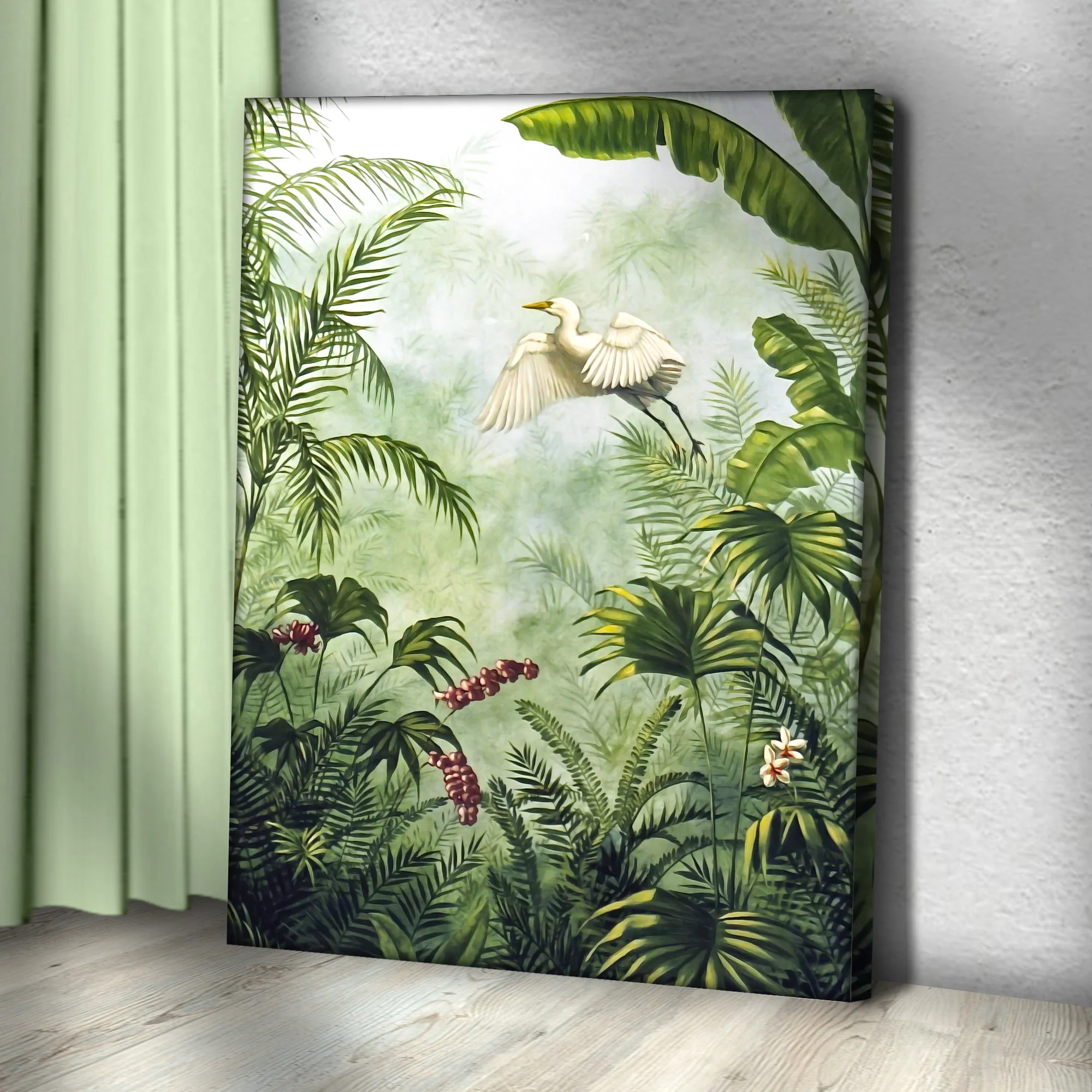 Tropical Rainforest Plants Canvas Wall Art - Image 2