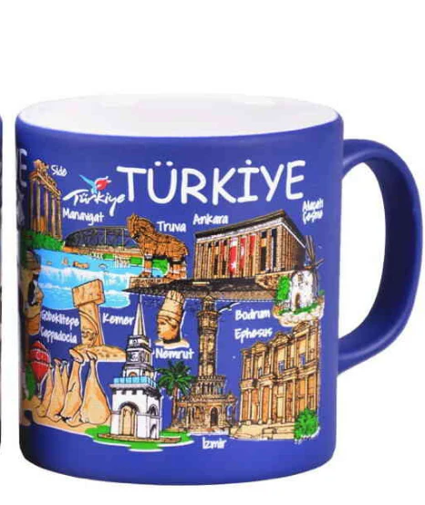 Türkiye Temalı Seramik Renkli Baskılı Kupa 82x90 mm - Image 4
