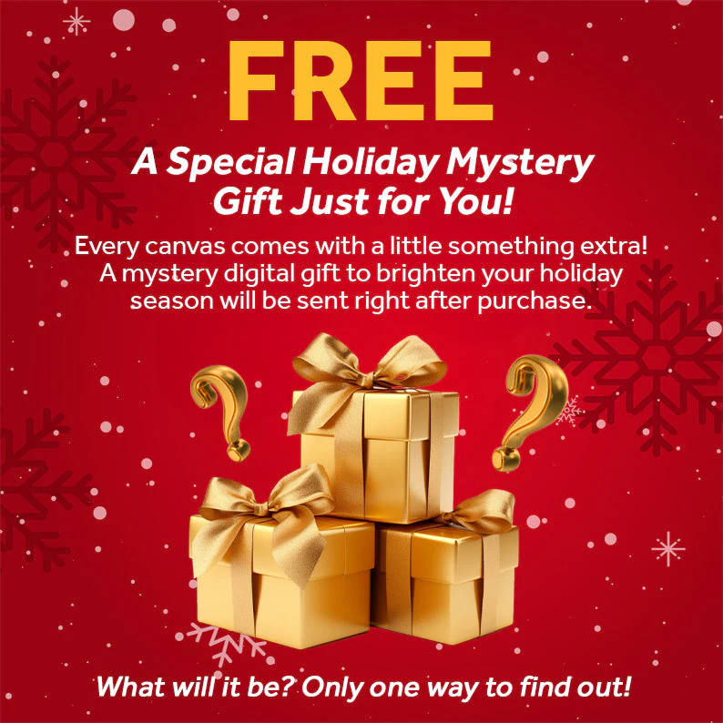 Vintage Christmas Tree Wall Art with Free Mystery Gift - Image 2