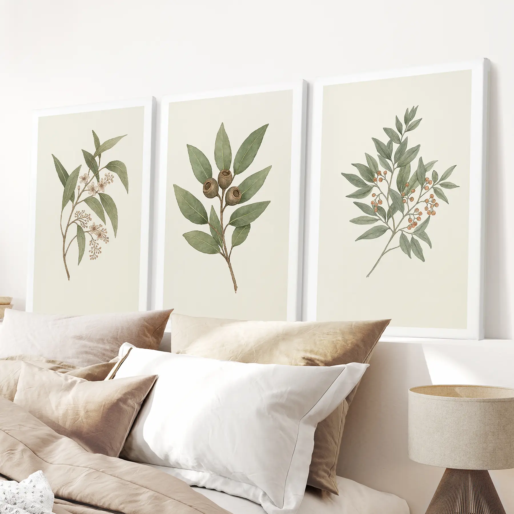 Vintage Neutral Botanical Gallery Wall Print Set - Image 3