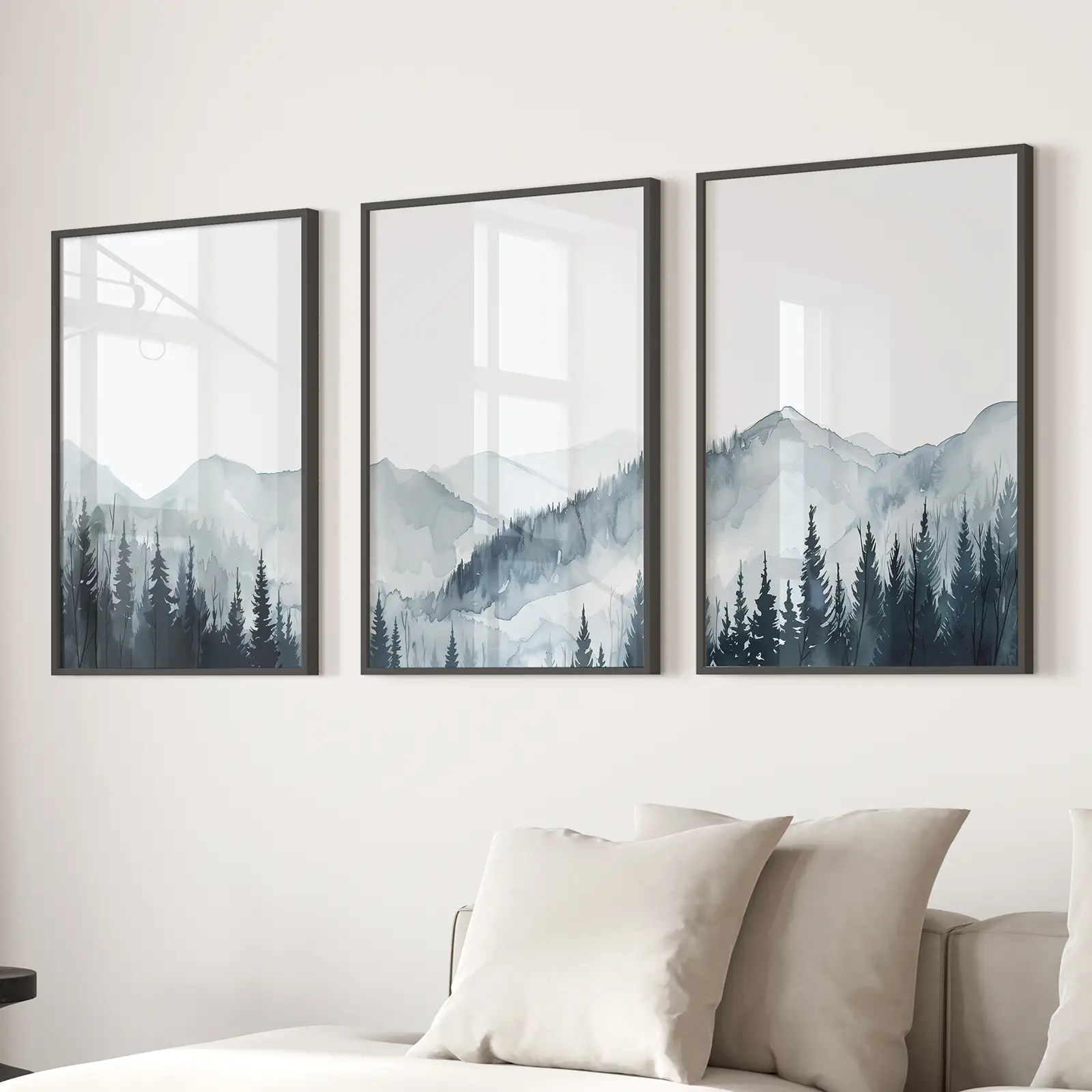 Watercolor Mountain Landscape Wall Art Posters - Image 2