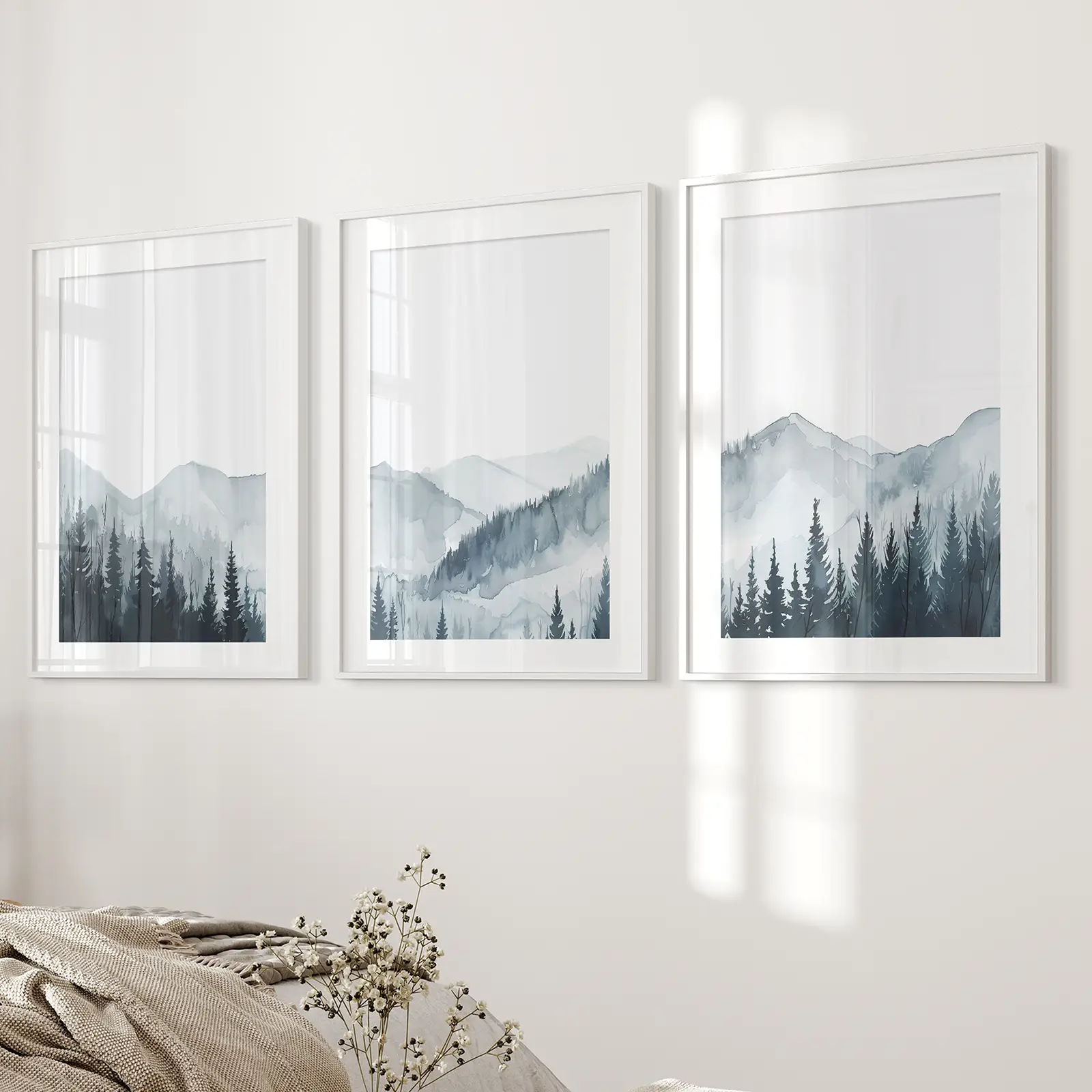 Watercolor Mountain Landscape Wall Art Posters - Image 6