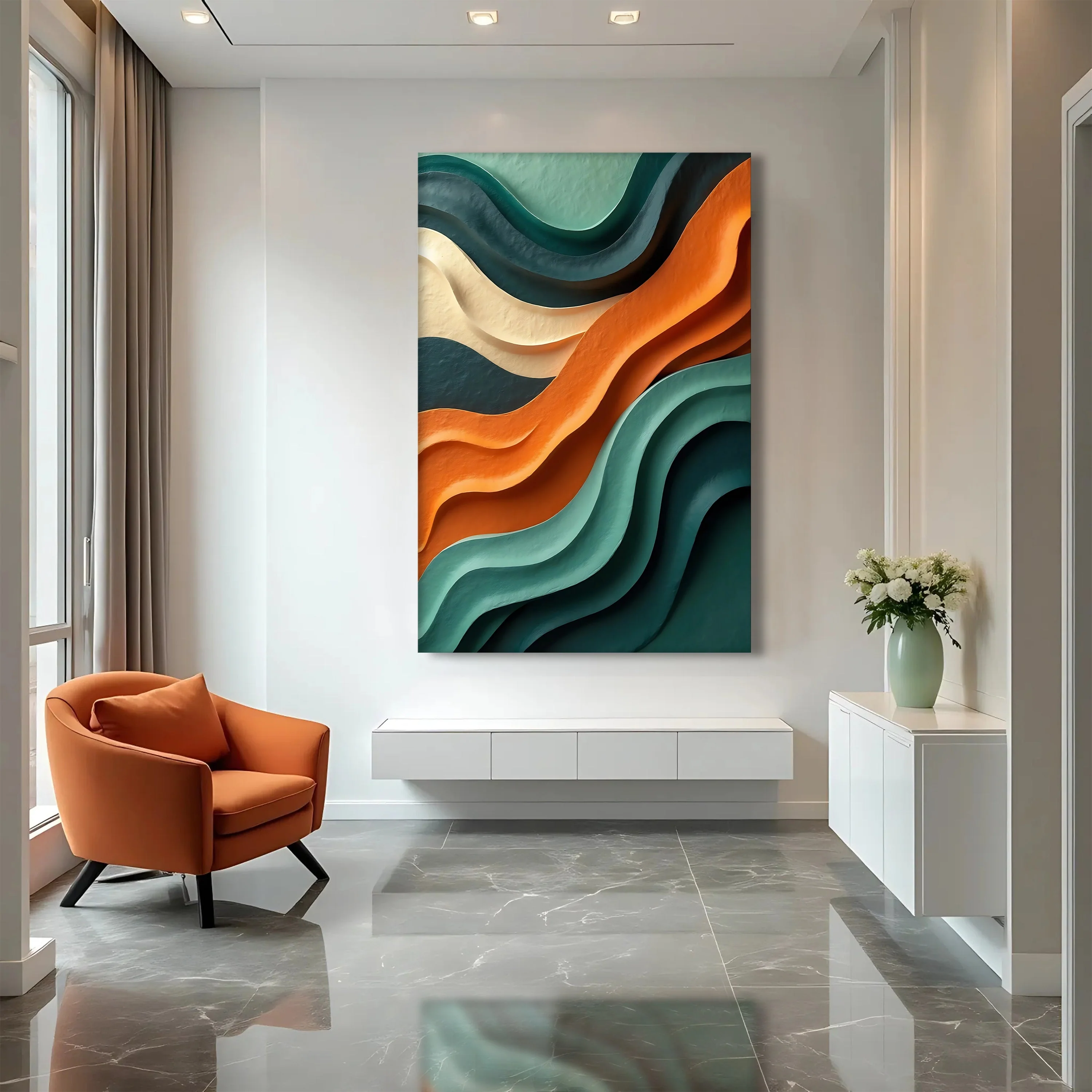 Wave Abstract Wall Art - Image 2