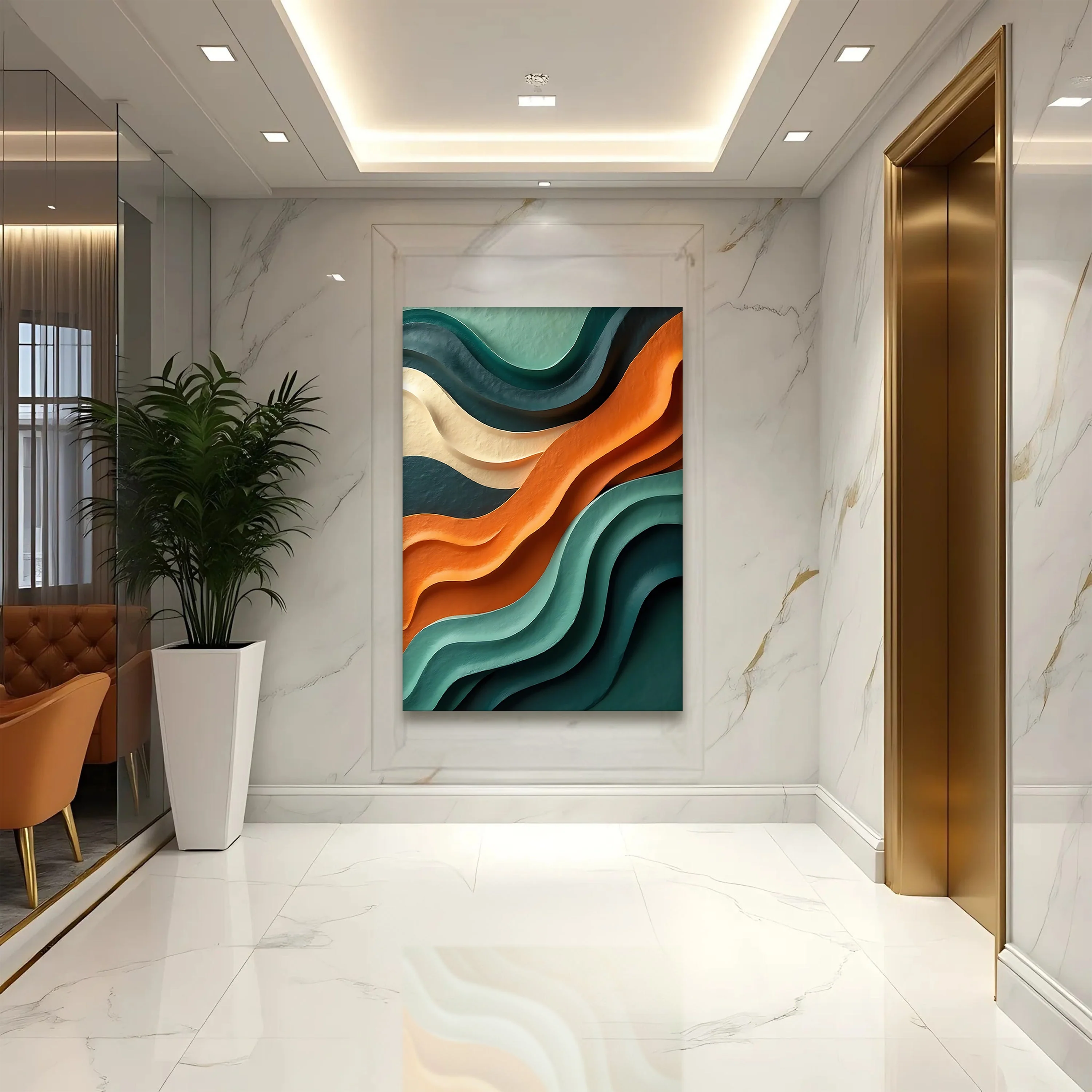 Wave Abstract Wall Art - Image 3