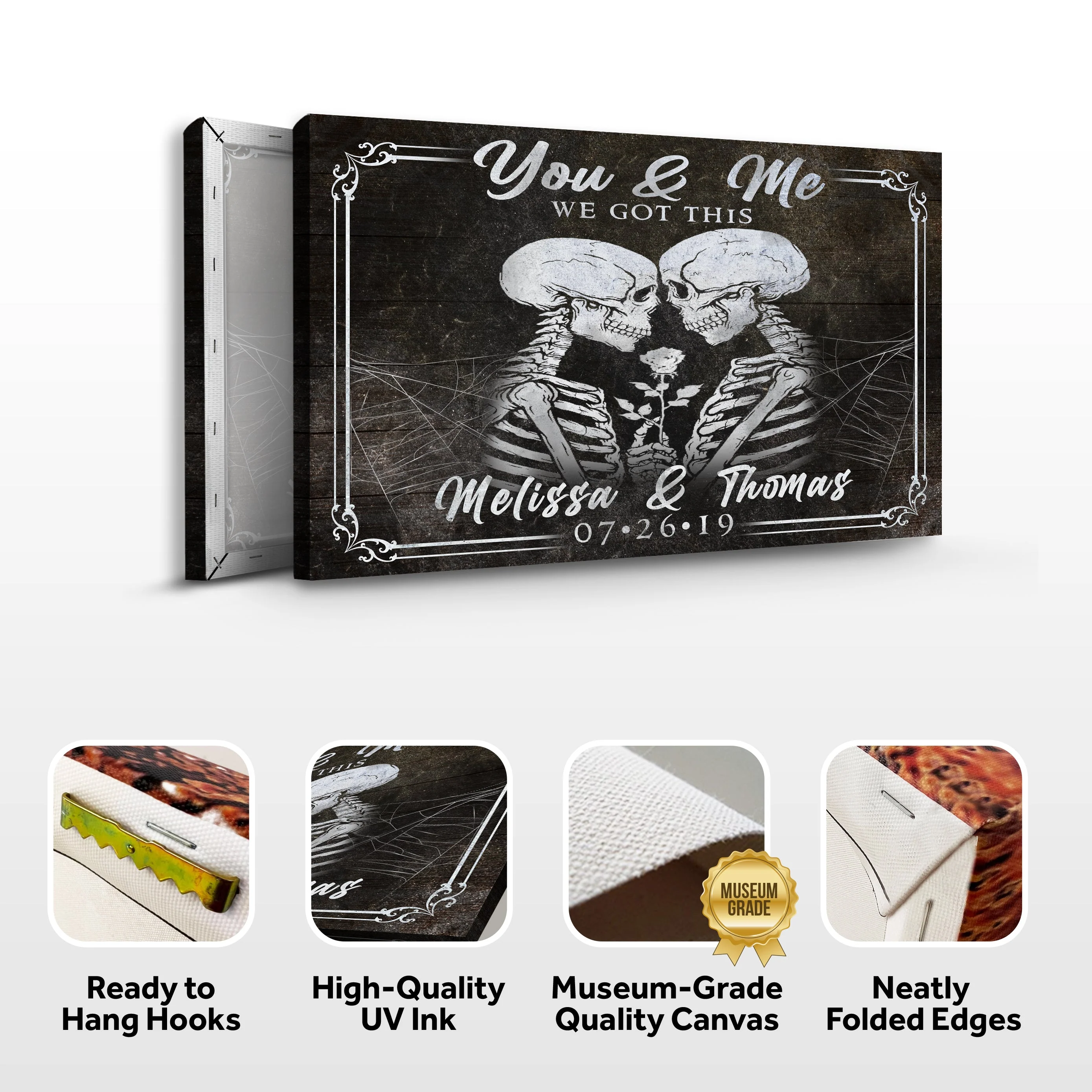 We Got This Skeleton Personalized Sign - Unique Anniversary Gift Idea - Image 3