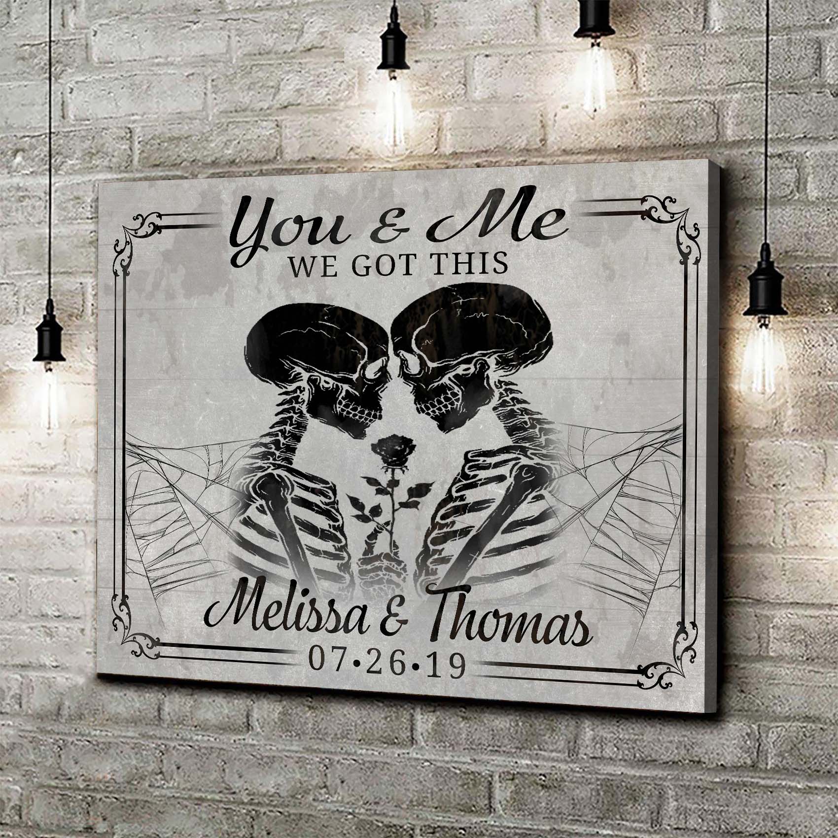 We Got This Skeleton Personalized Sign - Unique Anniversary Gift Idea - Image 6