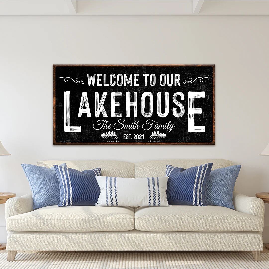 Welcome To Our Lakehouse Sign - Image 9