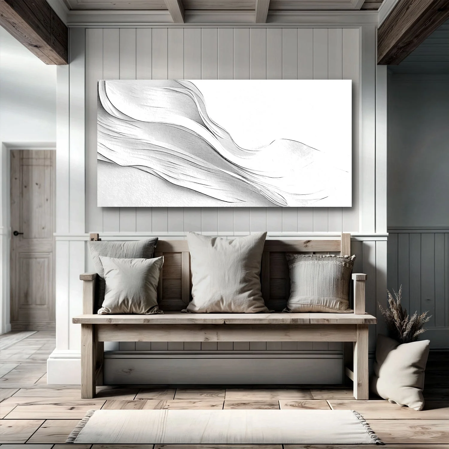 White Minimalist Wall Art - Image 3