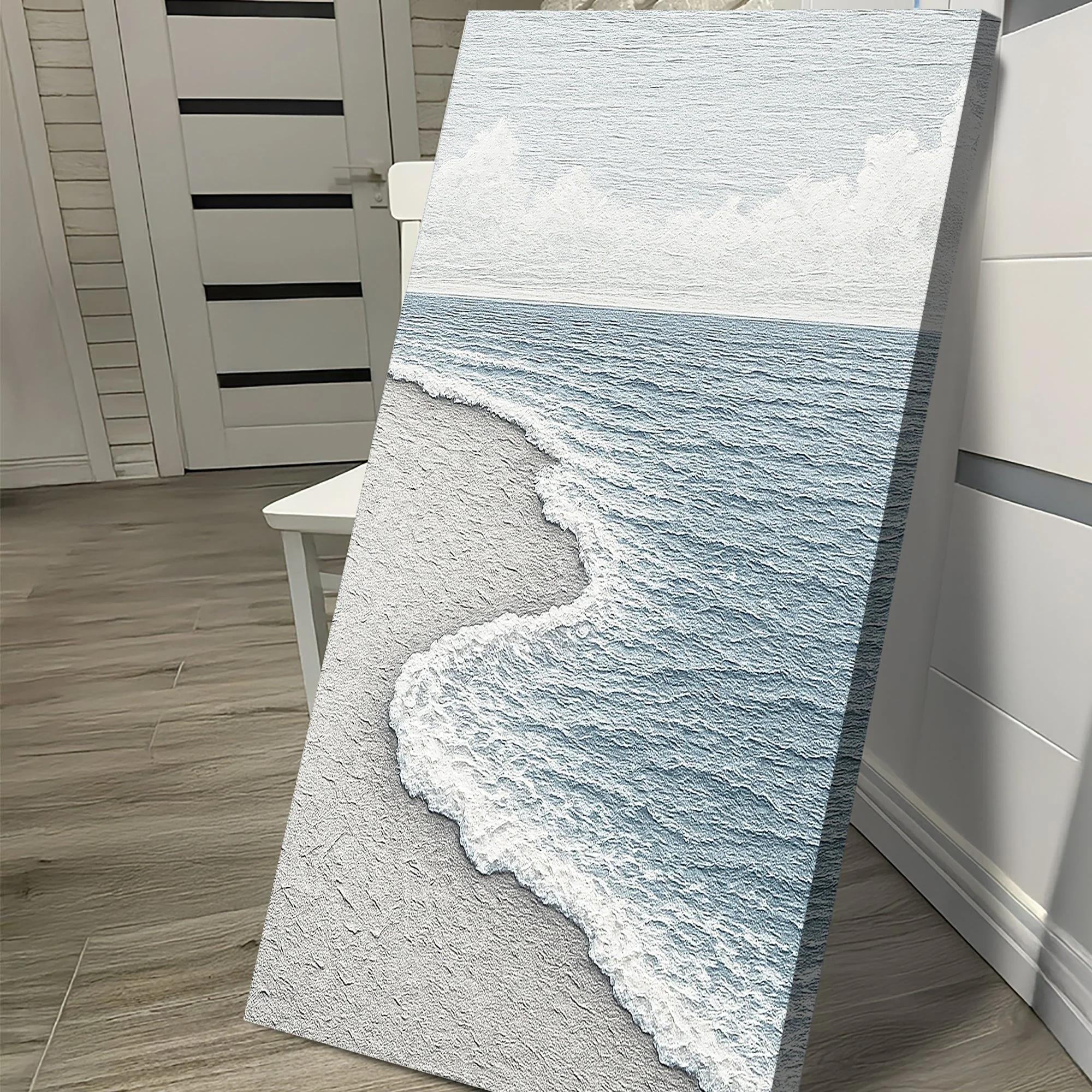 White Waves Abstract Wall Art - Image 5