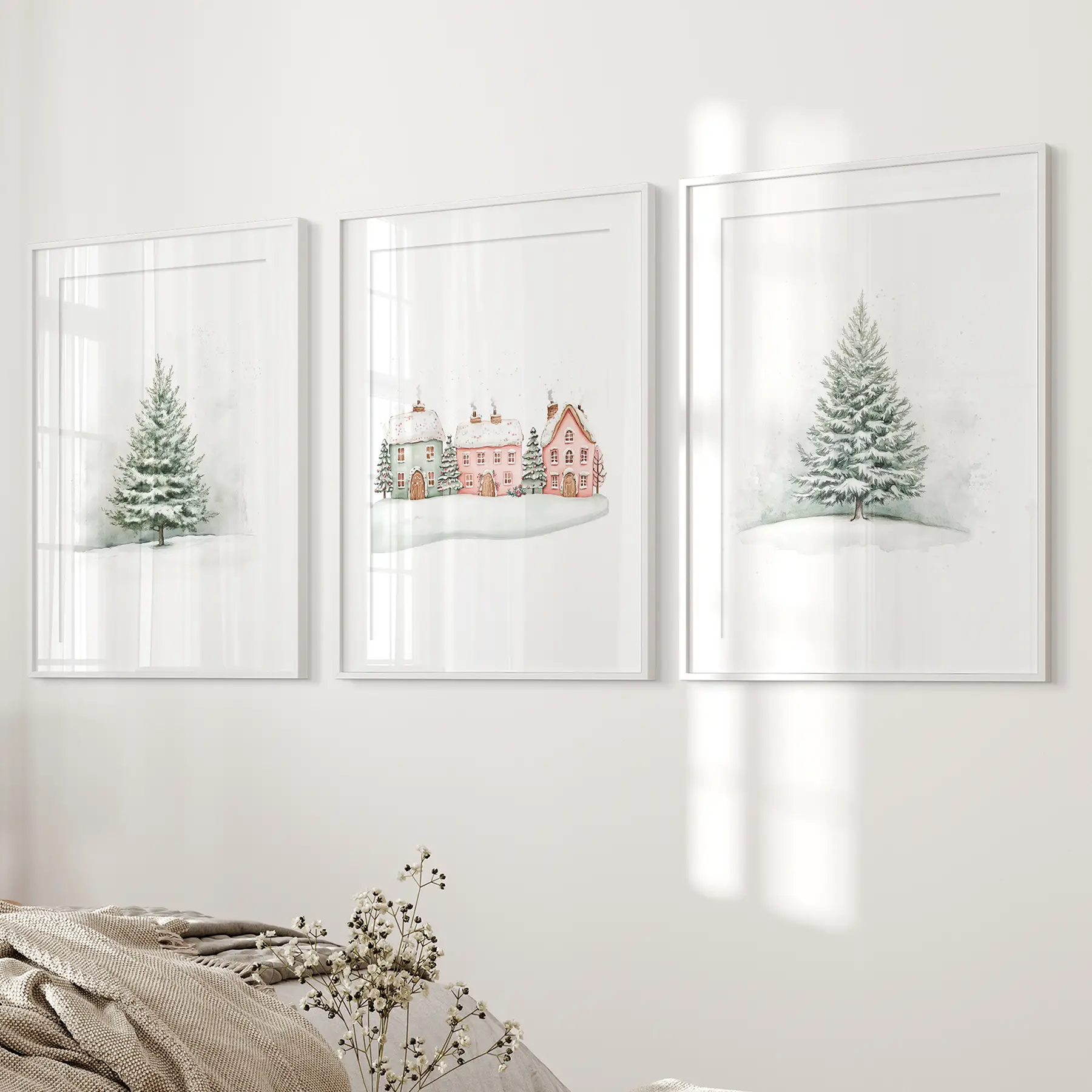 Winter Evergreen Tree Xmas Decor Wall Art Posters - Image 6