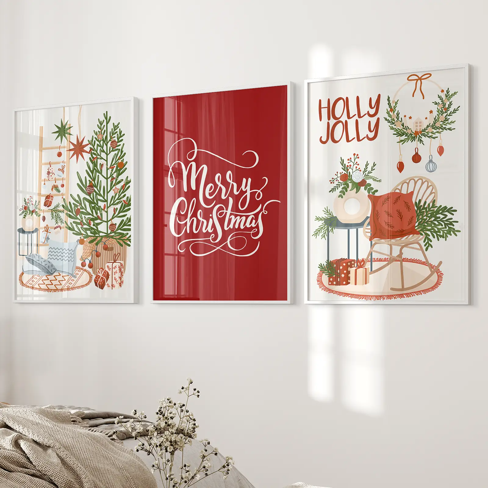 Winter Scene Print Xmas Wall Decor Poster Art - Image 2
