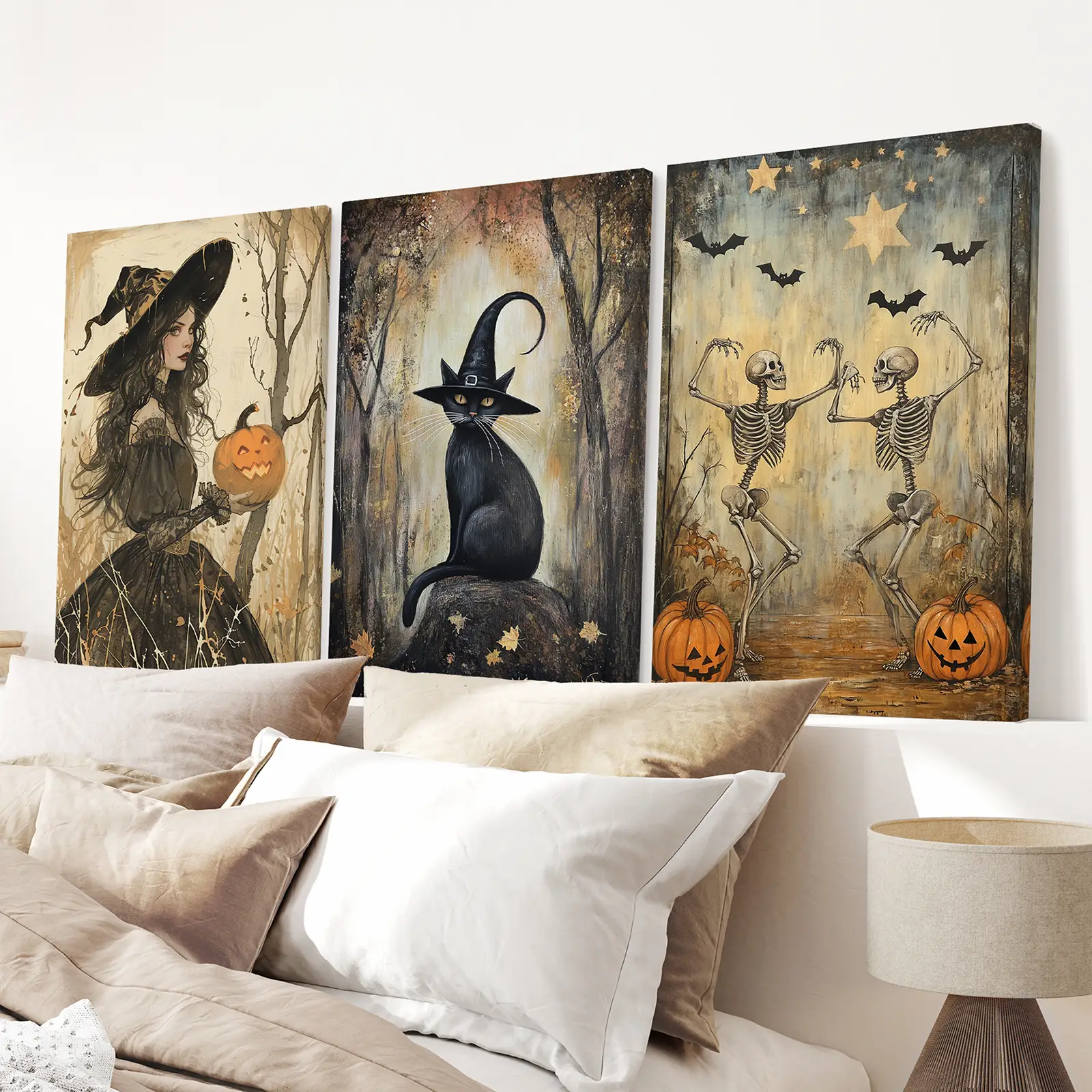 Witchy Halloween Fall Decor Modern Wall Art Print - Image 3