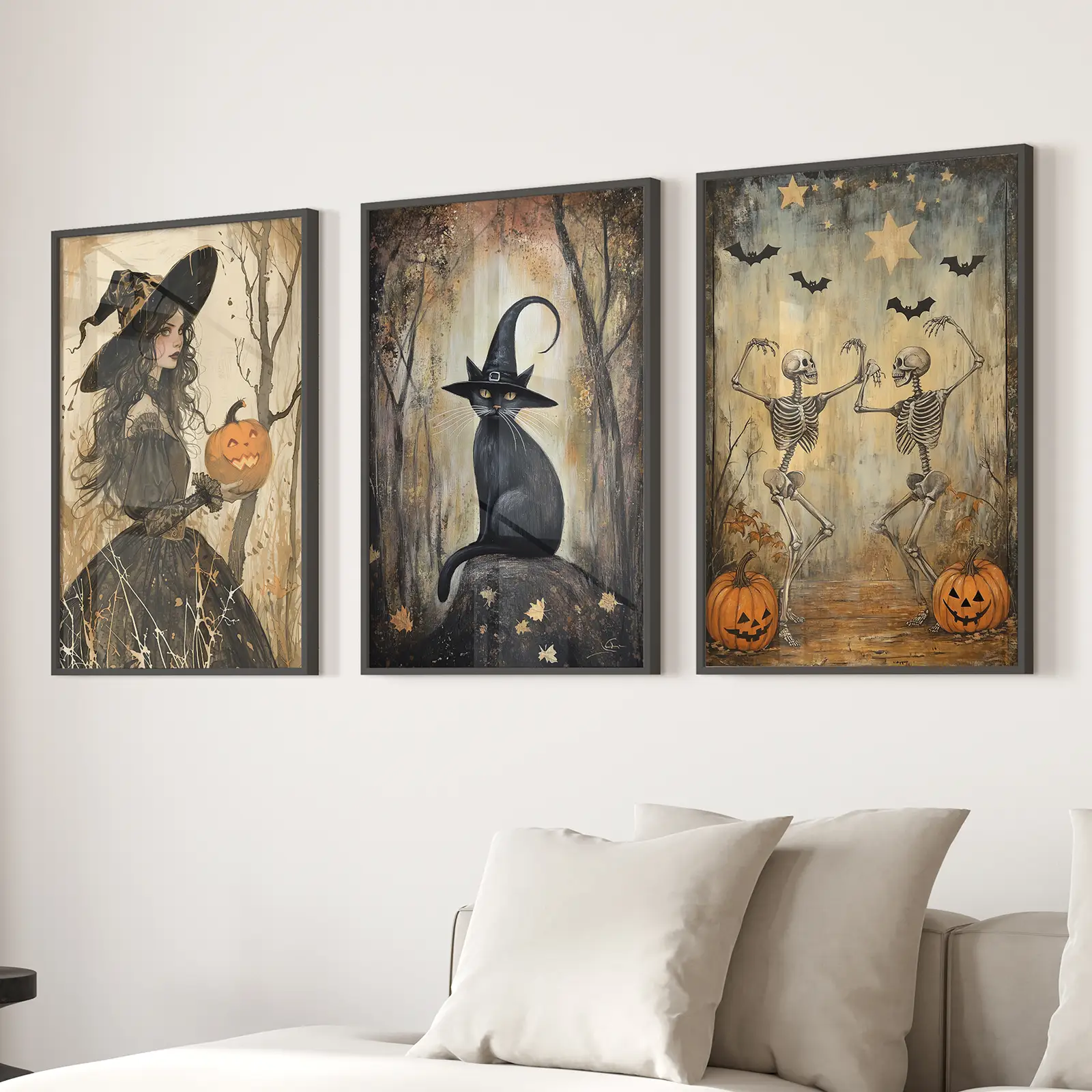 Witchy Halloween Fall Decor Modern Wall Art Print - Image 5