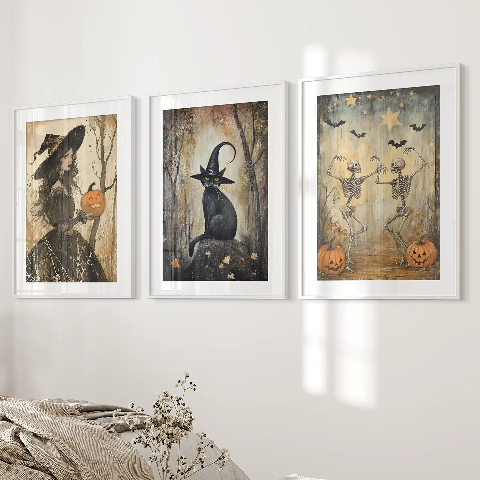 Witchy Halloween Fall Decor Modern Wall Art Print - Image 7