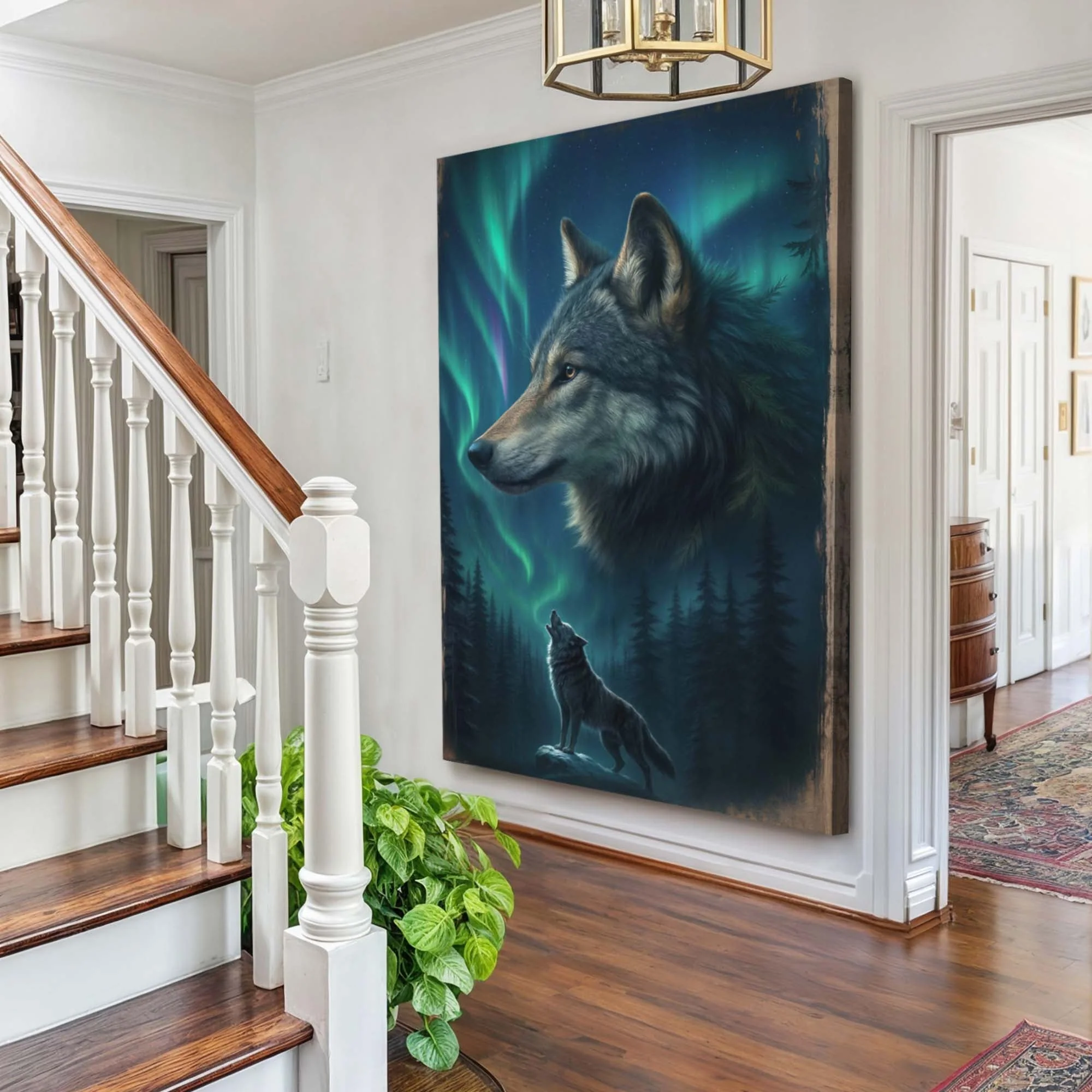 Wolf Double Exposure Wall Art IV - Image 2
