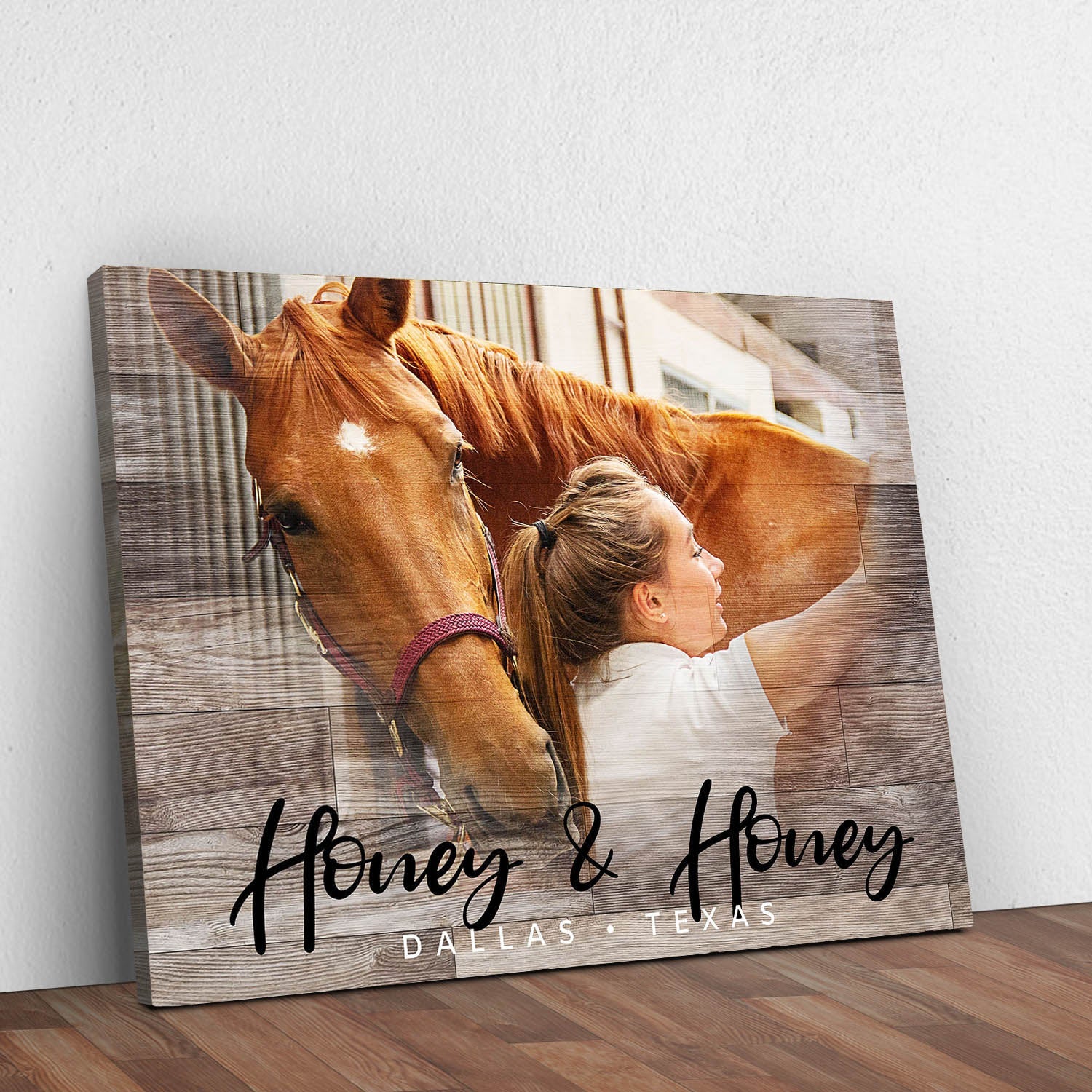 Wooden Animal Portrait Sign | Personalized Canvas Wall Art - Image 8