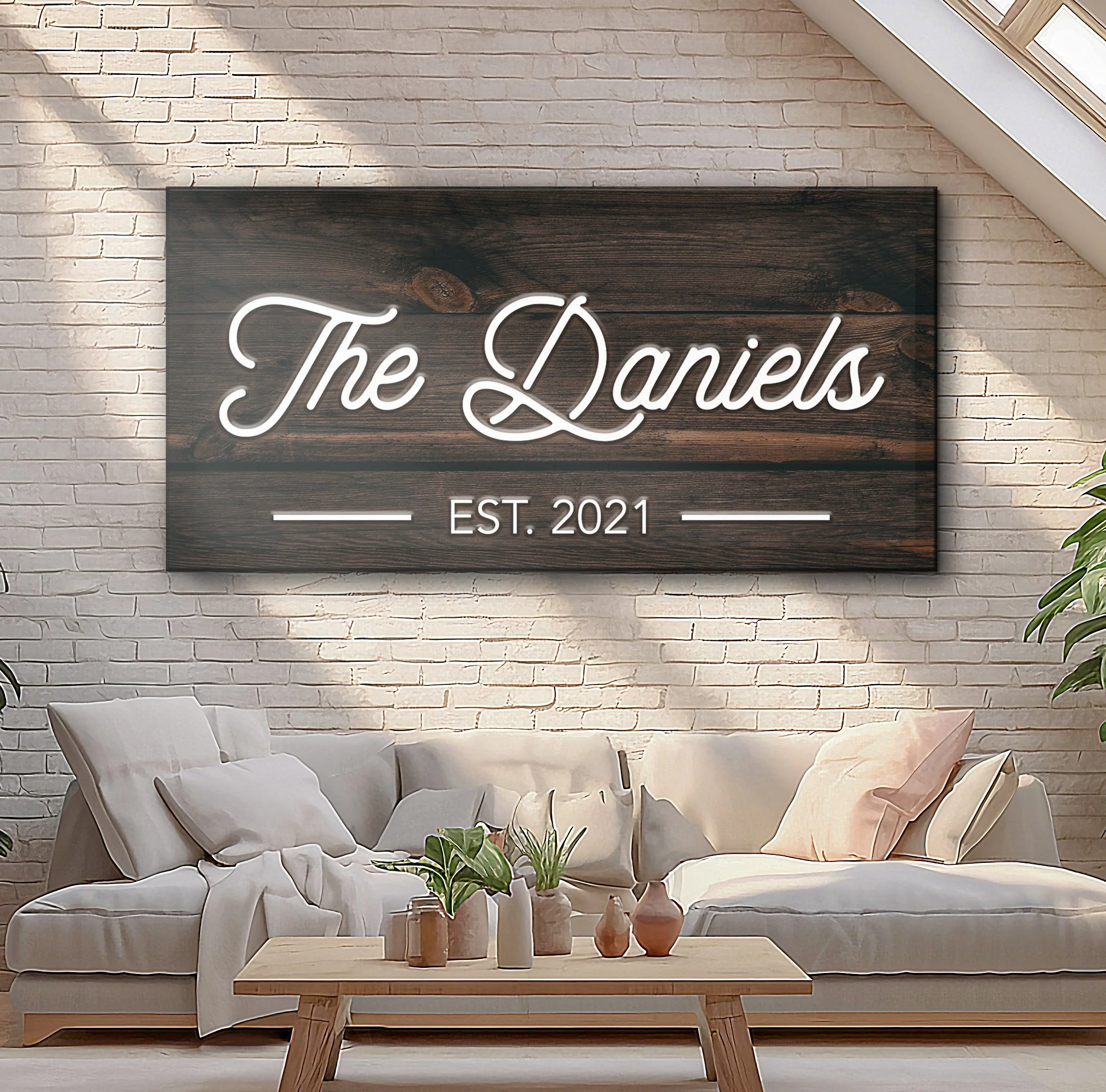 Wooden Family Name Sign - Image 2