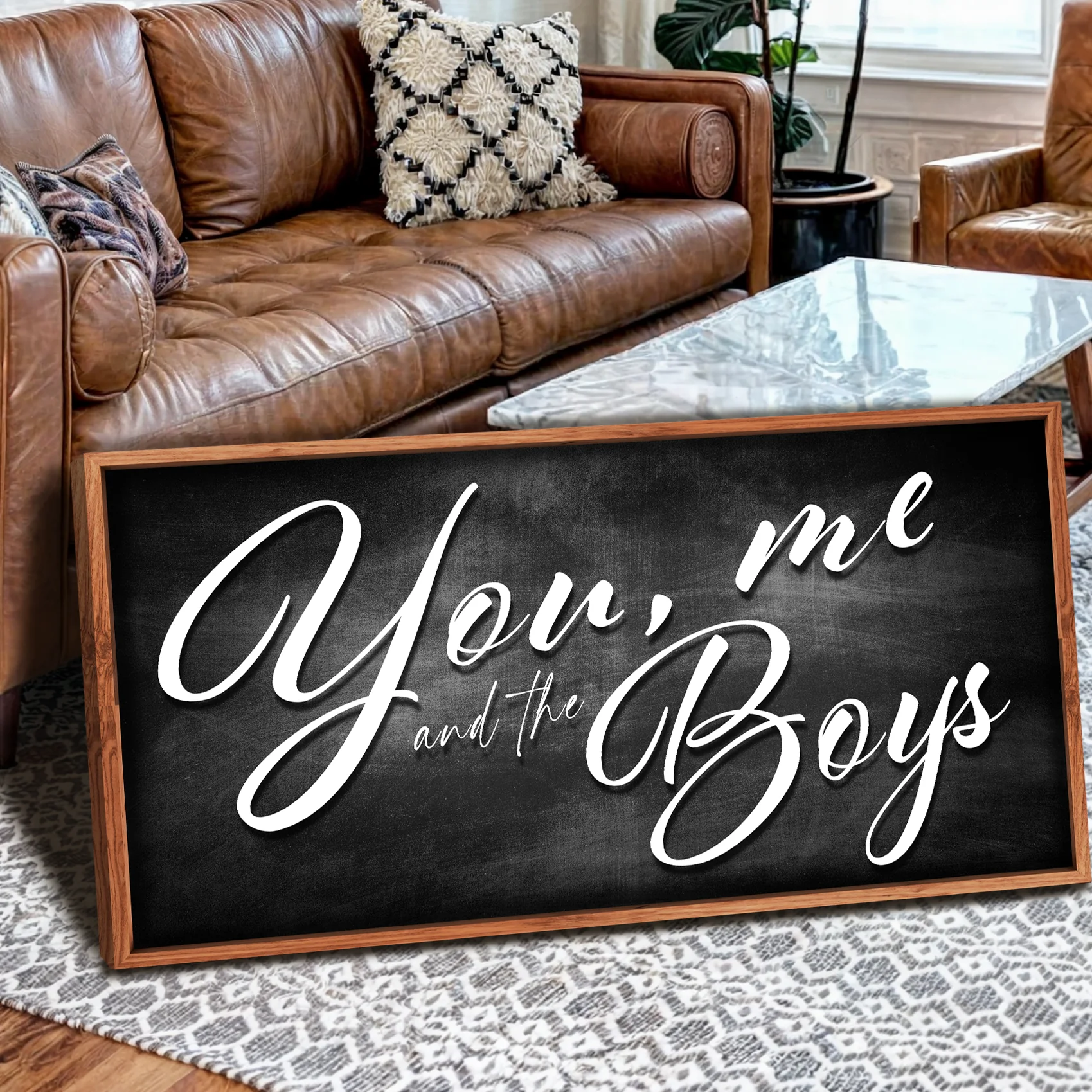 You Me and the Boys Farmhouse Family Sign II - Image 5